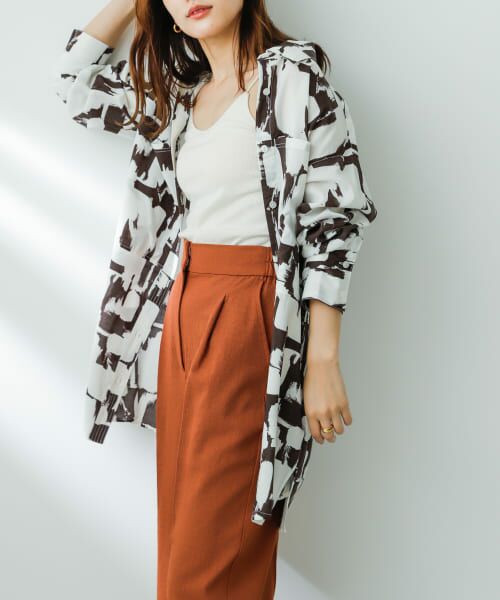 ＊＊SENSE OF PLACE by URBAN RESEARCH / センスオブプレイス バイ アーバンリサーチ シャツ・ブラウス | シアービッグポケットチュニックシャツ（BRN×O.WHT）