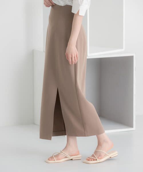 ＊＊SENSE OF PLACE by URBAN RESEARCH / センスオブプレイス バイ アーバンリサーチ スカート | ストレッチスリットスカート（MOCHA）