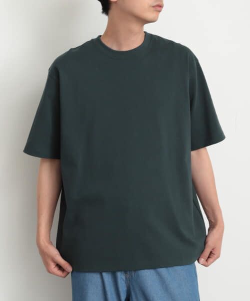 ＊＊SENSE OF PLACE by URBAN RESEARCH / センスオブプレイス バイ アーバンリサーチ Tシャツ | ヘビーウエイトTシャツ(5分袖)（GREEN）