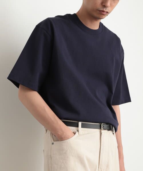＊＊SENSE OF PLACE by URBAN RESEARCH / センスオブプレイス バイ アーバンリサーチ Tシャツ | ヘビーウエイトTシャツ(5分袖)（NAVY）