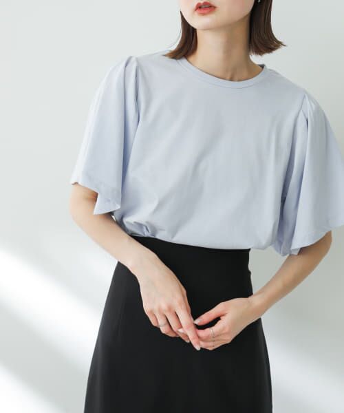 ＊＊SENSE OF PLACE by URBAN RESEARCH / センスオブプレイス バイ アーバンリサーチ Tシャツ | フレアスリーブカットソー（L.BLUE）