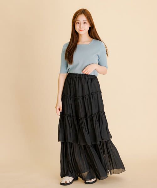 セール】 ランダムティアードロングスカート （スカート）｜＊＊SENSE