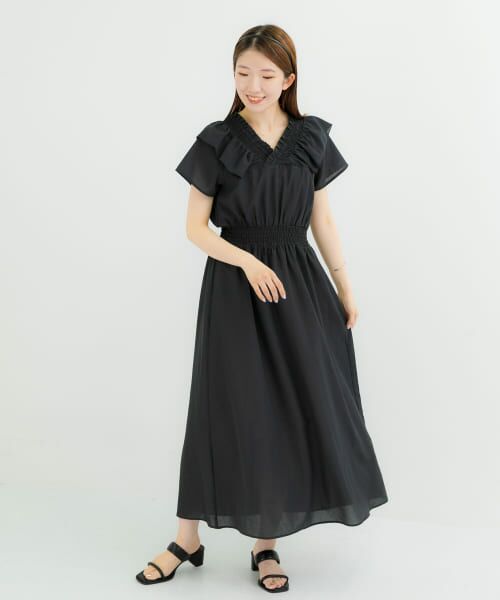 ワンピース herliptoFormentera Pleated Bicolor Dress Her lip to ワンピース Formentera Pleated Bicolor Dress : ZOZOTOWN