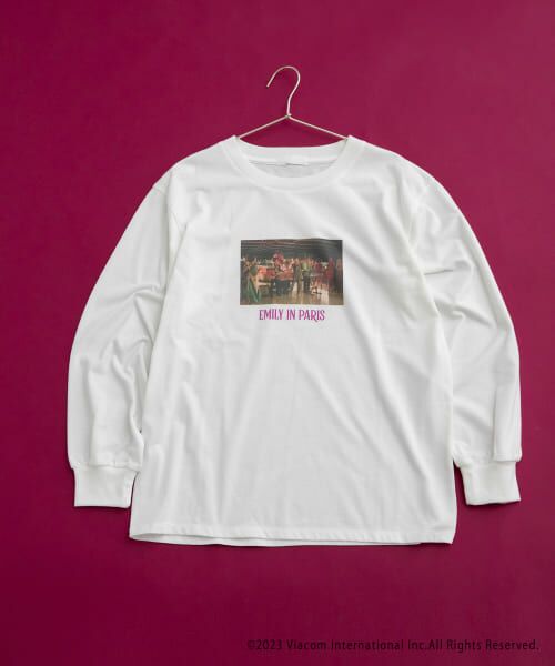 ＊＊SENSE OF PLACE by URBAN RESEARCH / センスオブプレイス バイ アーバンリサーチ Tシャツ | Emily in Paris　グラフィックロングTシャツ（GRAPHIC-A）