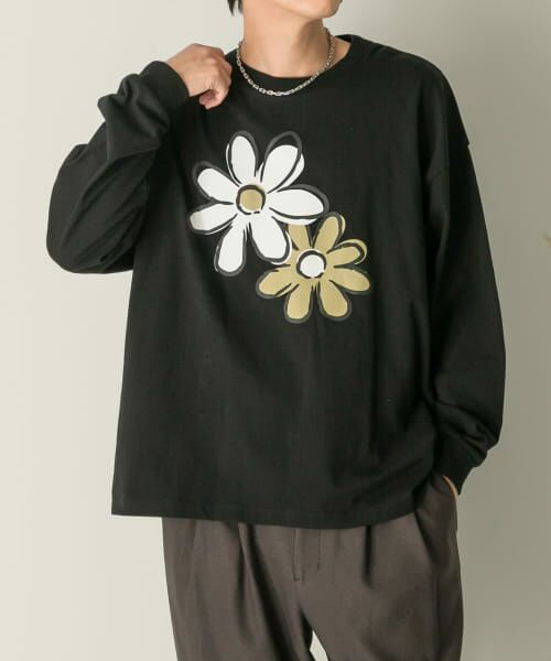SJYP フラワープリントTシャツ tシャツ flower print t-shirt／フラワープリントTシャツ