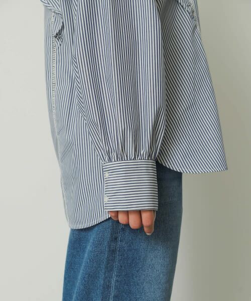 【美品】18AW PLEATS PLEASE 消しプリーツブラウス ストライプ 美品】18AW PLEATS PLEASE 消しプリーツブラウス ストライプ