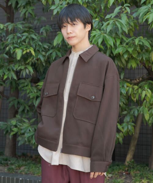 ＊＊SENSE OF PLACE by URBAN RESEARCH / センスオブプレイス バイ アーバンリサーチ ブルゾン | ハードツイルCPOブルゾン（BROWN）