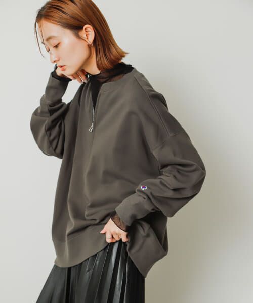 M470 別注　champion × SENSE OF PLACE ハーフジップ セール】『別注』Champion×SENSE OF PLACE ハーフジップトップ