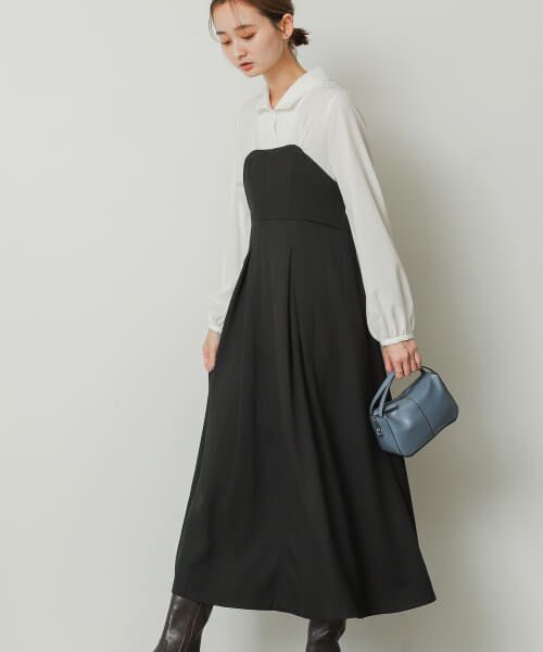 セール】 ブラウスドッキングワンピース （ワンピース