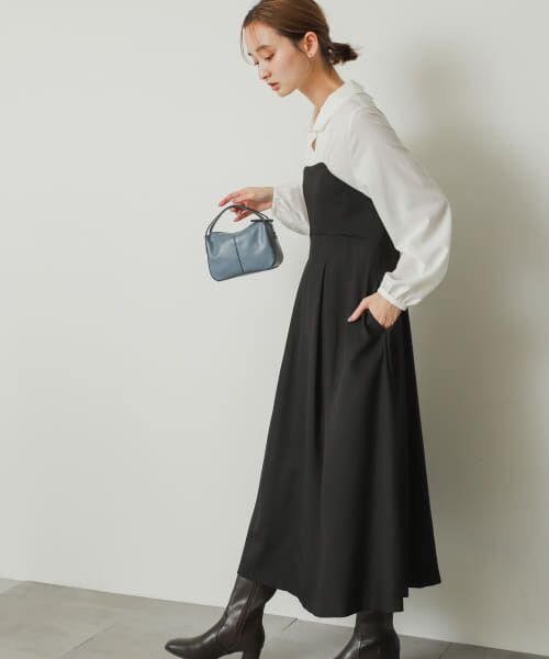 セール】 ブラウスドッキングワンピース （ワンピース