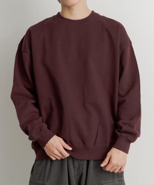 ＊＊SENSE OF PLACE by URBAN RESEARCH / センスオブプレイス バイ アーバンリサーチ スウェット | カラースウェットシャツ（BORDEAUX）