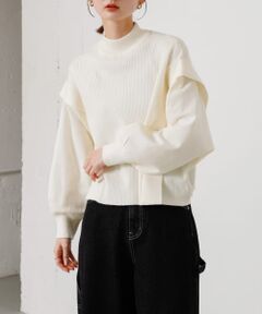 ストレッチショルダータックセーター