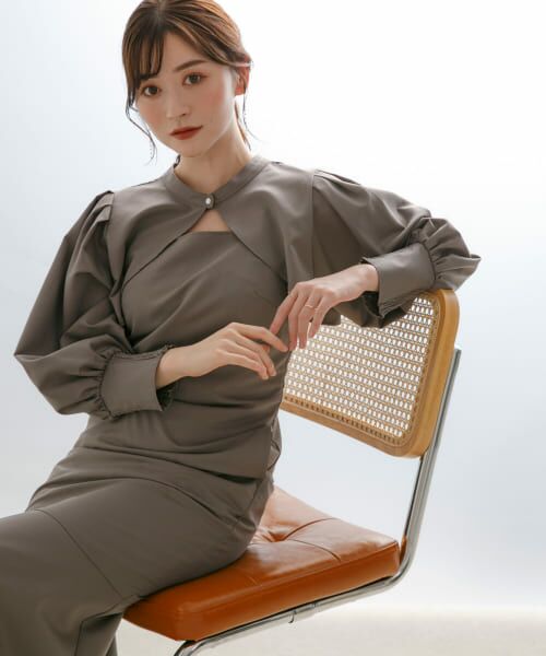 ＊＊SENSE OF PLACE by URBAN RESEARCH / センスオブプレイス バイ アーバンリサーチ ワンピース | アンサンブルワンピース（GRAY）