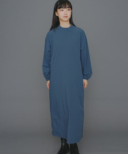 ＊＊SENSE OF PLACE by URBAN RESEARCH / センスオブプレイス バイ アーバンリサーチ ワンピース | Uiscel　4WAYストレッチテントラインワンピース（BLUE）