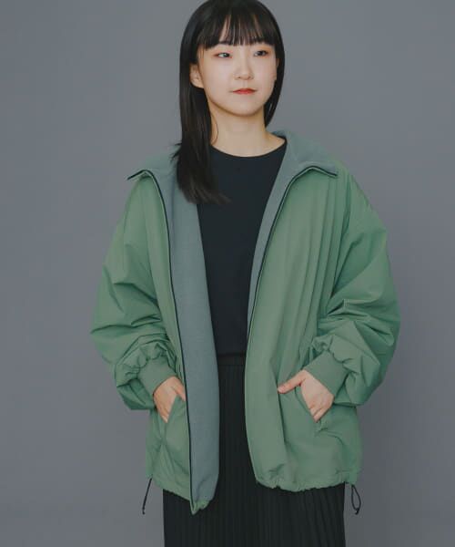 ＊＊SENSE OF PLACE by URBAN RESEARCH / センスオブプレイス バイ アーバンリサーチ ブルゾン | 『WEB先行販売』『ユニセックス』Uiscel　フリースライニングZIPルーズブルゾン（OLIVE）