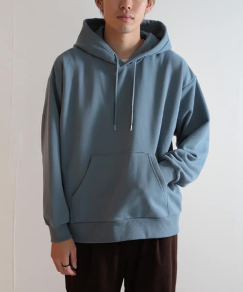 ＊＊SENSE OF PLACE by URBAN RESEARCH / センスオブプレイス バイ アーバンリサーチ パーカー | ハーフウラキモウライトスウェットパーカ（BLUE）
