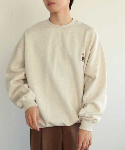 ＊＊SENSE OF PLACE by URBAN RESEARCH / センスオブプレイス バイ アーバンリサーチ スウェット | 『別注』TeddyBear×SENSE OF PLACE　テディベアウラキモウスウェット（OATMEAL）