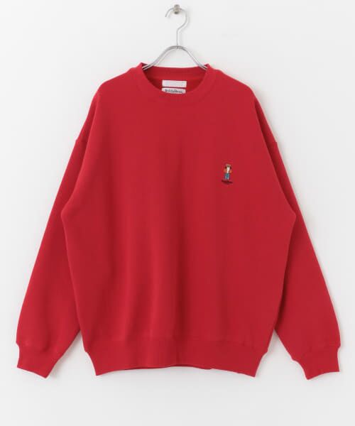 ＊＊SENSE OF PLACE by URBAN RESEARCH / センスオブプレイス バイ アーバンリサーチ スウェット | 『別注』TeddyBear×SENSE OF PLACE　テディベアウラキモウスウェット（RED）