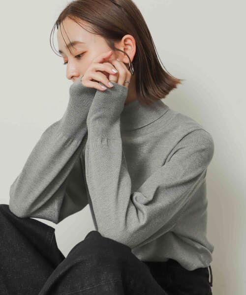 ＊＊SENSE OF PLACE by URBAN RESEARCH / センスオブプレイス バイ アーバンリサーチ ニット・セーター | タートルネックラメセーター（GRAY）