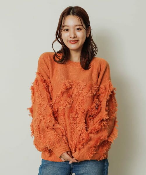 MAXお値下げ！Leinwandeフリンジニットセーター セール】 カットフリンジセーター （ニット・セーター）｜＊＊SENSE OF