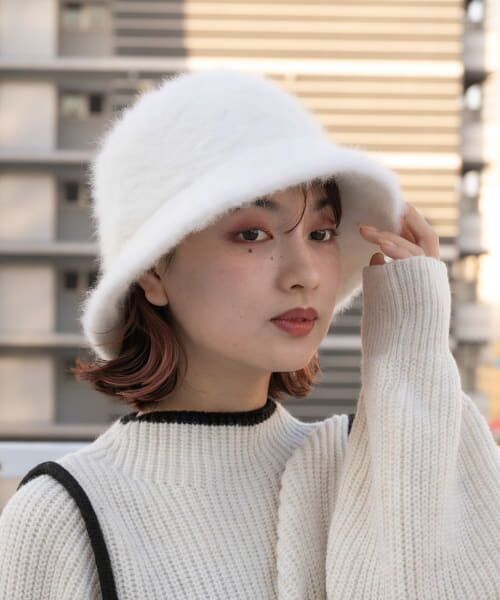 ＊＊SENSE OF PLACE by URBAN RESEARCH / センスオブプレイス バイ アーバンリサーチ ハット | 『WEB限定』シャギーハット（IVORY）