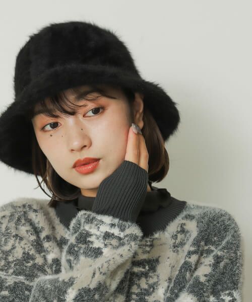 ＊＊SENSE OF PLACE by URBAN RESEARCH / センスオブプレイス バイ アーバンリサーチ ハット | 『WEB限定』シャギーハット（BLACK）