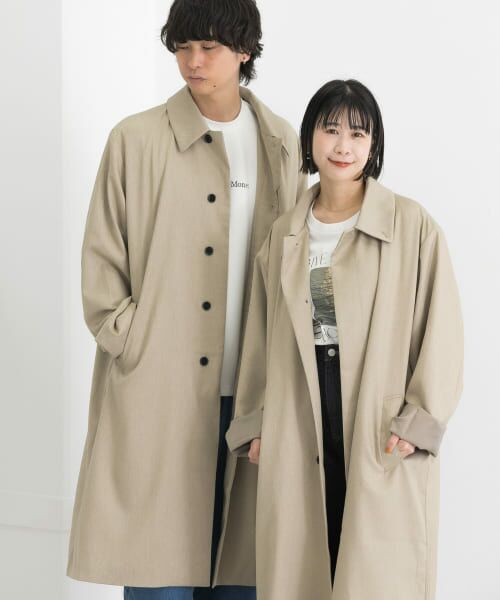 春物▼希少XXL【Zegna】高級コート ステンカラー ライトベージュ 8.9万 春物▽希少XXL【Zegna】高級コート ステンカラー ライトベージュ