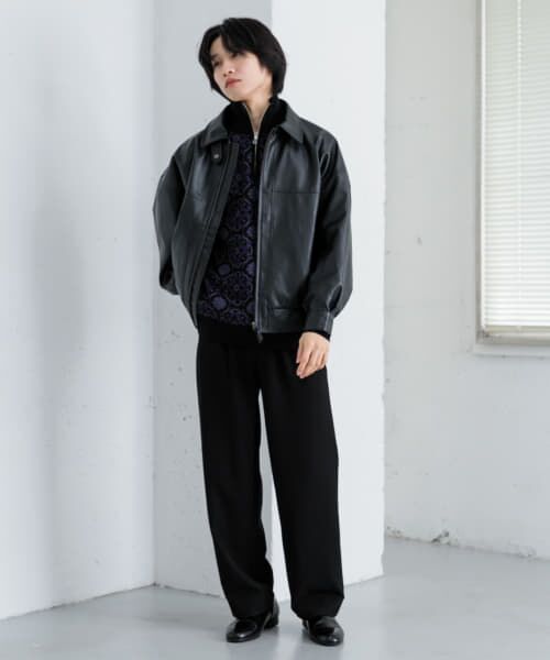 アーバンリサーチ　レザージャケット セール】レザーライクジップブルゾン（ブルゾン）｜URBAN