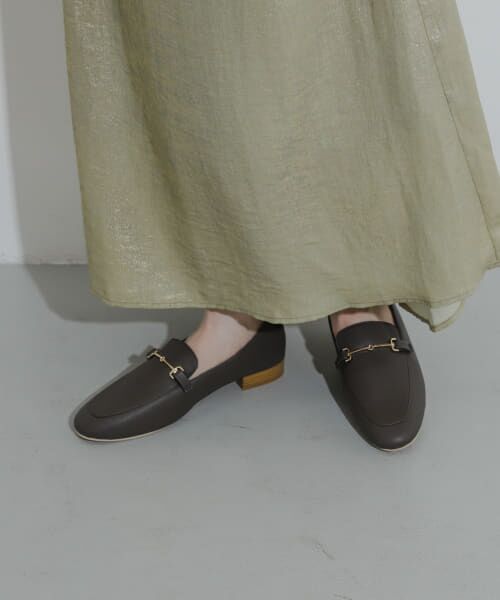 ＊＊SENSE OF PLACE by URBAN RESEARCH / センスオブプレイス バイ アーバンリサーチ フラットシューズ | フェイクレザービットローファー（BROWN）