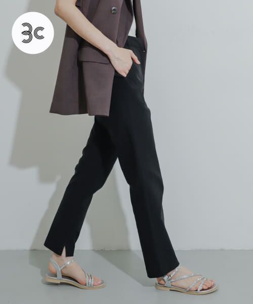 **SENSE OF PLACE by URBAN RESEARCH / センスオブプレイス バイ アーバンリサーチ その他パンツ | ストレッチスリムテーパードパンツ(BLACK)