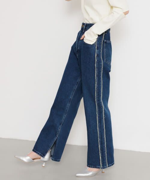 サイドフリンジデニム （デニムパンツ）｜＊＊SENSE OF PLACE by