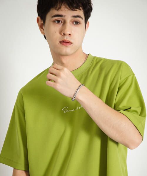 ＊＊SENSE OF PLACE by URBAN RESEARCH / センスオブプレイス バイ アーバンリサーチ Tシャツ | シシュウポンチショートスリーブTシャツ（LIME）