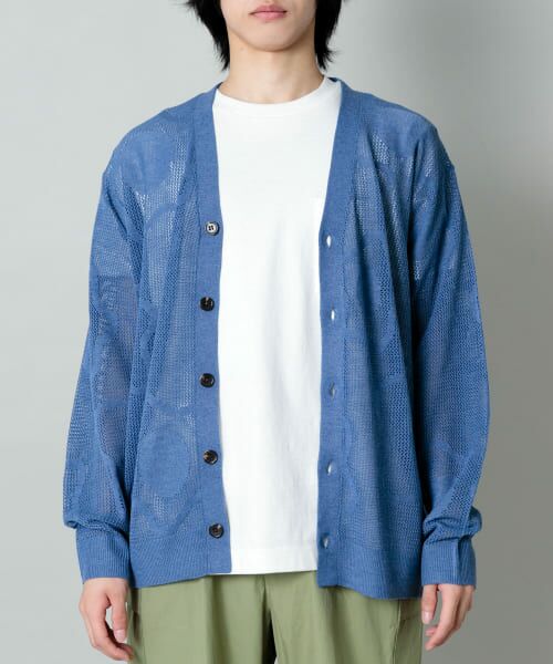 ＊＊SENSE OF PLACE by URBAN RESEARCH / センスオブプレイス バイ アーバンリサーチ カーディガン・ボレロ | ddp　SUNNY SIDE UP CARDIGAN Sandra（BLUE）