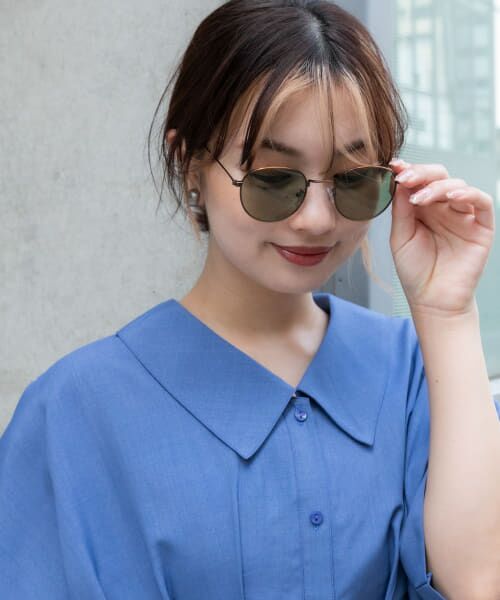 ＊＊SENSE OF PLACE by URBAN RESEARCH / センスオブプレイス バイ アーバンリサーチ サングラス・メガネ | 『ユニセックス』メタルフレームボストンサングラス（GREEN）