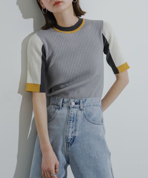 セータースーツA11 セール】 URBAN RESEARCH iD ストーンウォッシュダメージニット