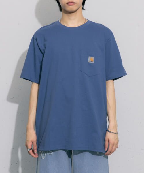 ＊＊SENSE OF PLACE by URBAN RESEARCH / センスオブプレイス バイ アーバンリサーチ Tシャツ | carhartt　SHORT-SLEEVE POCKET T-SHIRTS（BLUE）