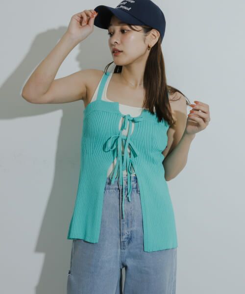 extreme cahmere リボンキャミソールニット extreme cashmere(エクストリームカシミヤ)】 PLAZA CAMISOLE
