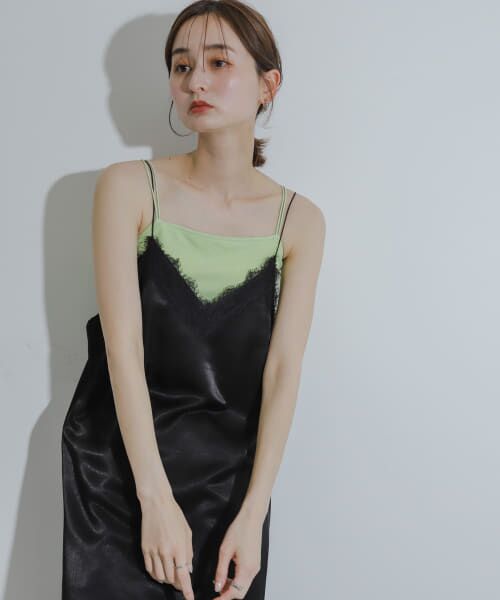 ❤️24秋新作 新品♡ SelfPortrait レースキャミワンピース♡　C45 セール】 レースサテンキャミワンピース （ワンピース