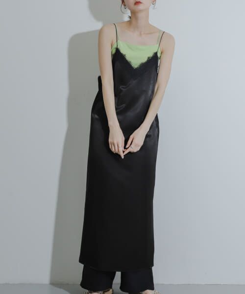 セール】 レースサテンキャミワンピース （ワンピース