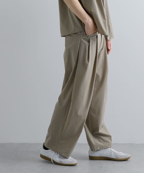 ＊＊SENSE OF PLACE by URBAN RESEARCH / センスオブプレイス バイ アーバンリサーチ その他パンツ | Uiscel　4WAYストレッチ2タックワイドパンツ（BEIGE）