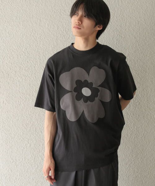 ＊＊SENSE OF PLACE by URBAN RESEARCH / センスオブプレイス バイ アーバンリサーチ Tシャツ | アップリケポップアートTシャツ（BLACK）