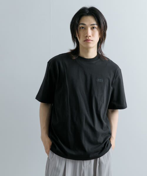 ＊＊SENSE OF PLACE by URBAN RESEARCH / センスオブプレイス バイ アーバンリサーチ Tシャツ | キャットグラフィックプリントTシャツ B（BLACK）