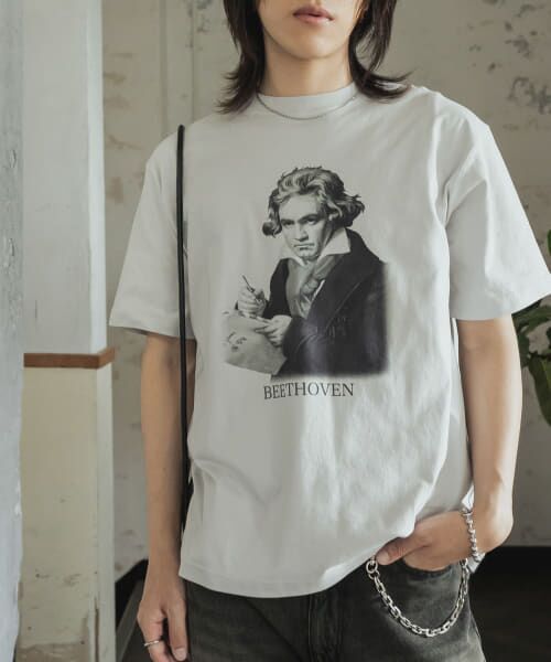 セール】 ヴィンテージライクTシャツ(ベートーヴェン) （Tシャツ