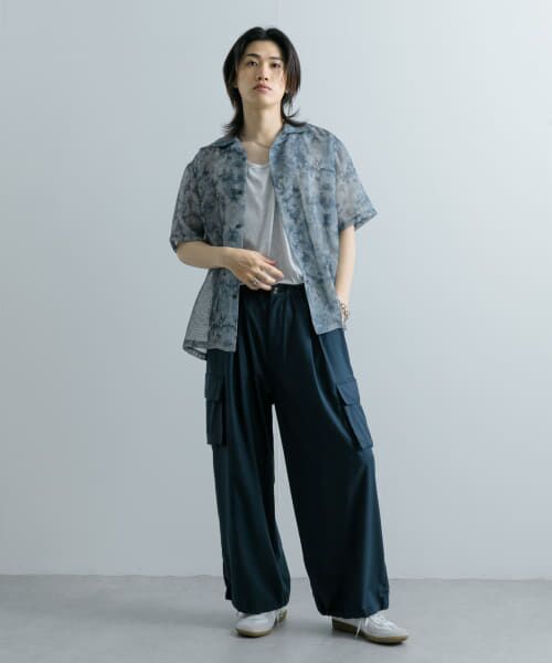 セオリーリュクス【美品】24ss オープンカラーシアーシャツ ブラウス 美品】theory luxe シアー シャツ ブラウス ネイビー 38 日本製