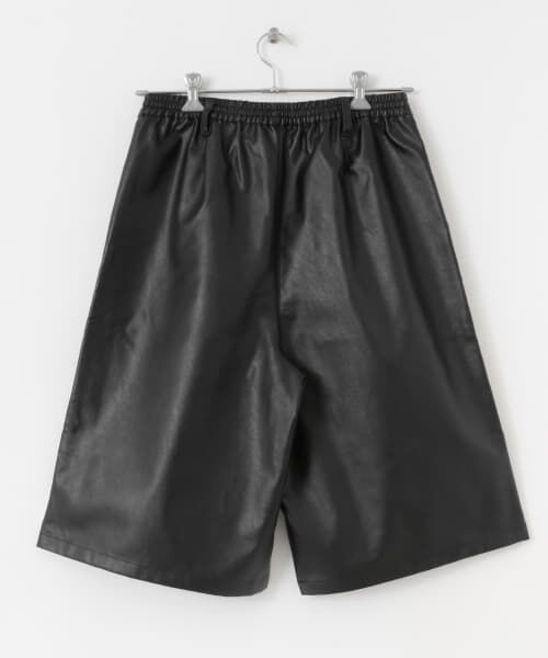AD1990 90s archive レザーワイドショートパンツ ショーツ 黒 AD1990 90s archive レザーワイドショートパンツ ショーツ 黒