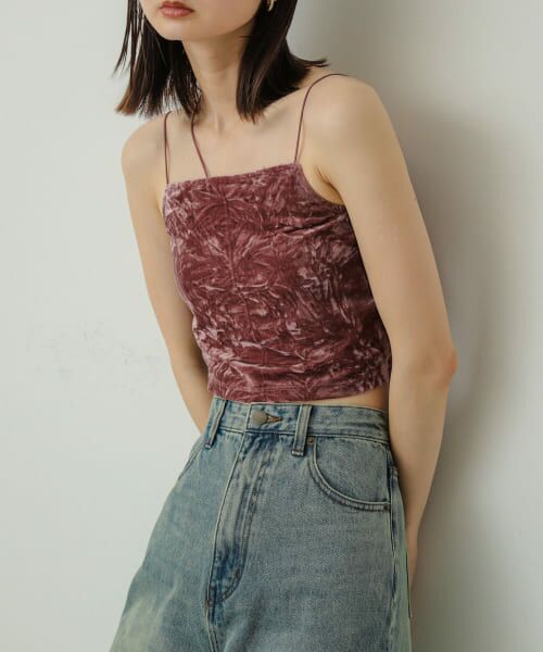セール】 『サイズ展開あり』ベロアカップツキキャミソール