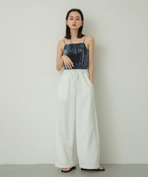 未使用❗️unoa ウノア　トップス　ベロアキャミソール セール】カップ付きベロアキャミソール（キャミソール）｜NANO