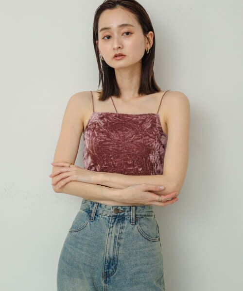 未使用❗️unoa ウノア　トップス　ベロアキャミソール 未使用❗️unoa ウノア トップス ベロアキャミソール New item