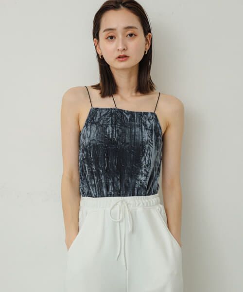 未使用❗️unoa ウノア　トップス　ベロアキャミソール ベロアキャミソールトップス[ru1228] | レディースファッション