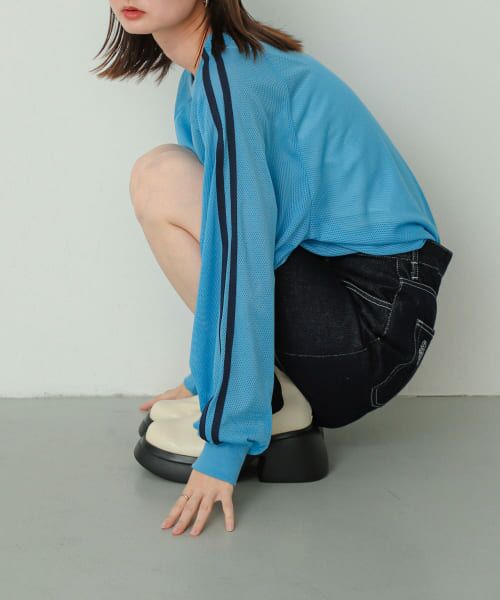 ＊＊SENSE OF PLACE by URBAN RESEARCH / センスオブプレイス バイ アーバンリサーチ Tシャツ | メッシュゲーミングトップ（L.BLUE）